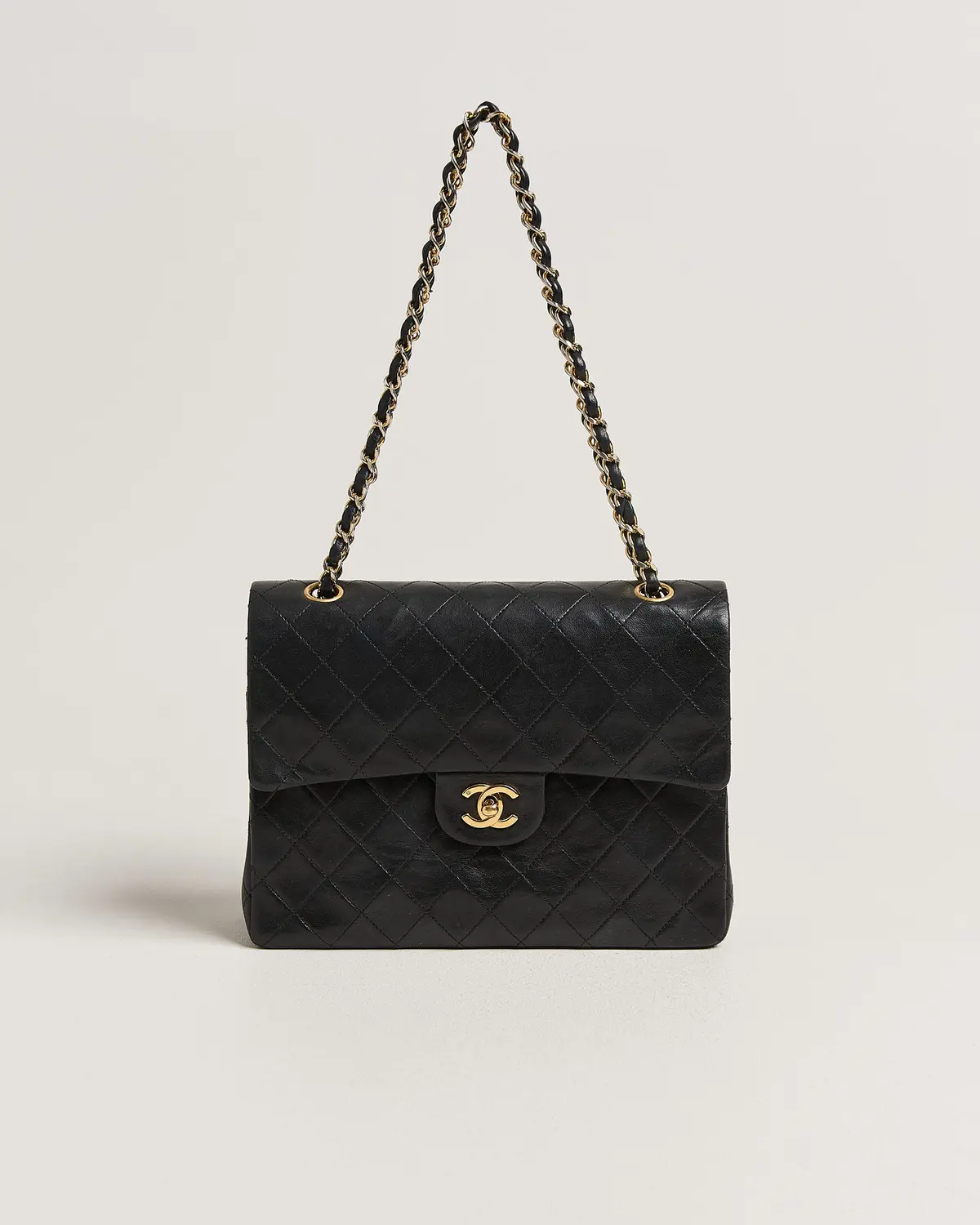 Chanel Pre-Owned Classic Medium Square Double Flap Bag Lambskin Black