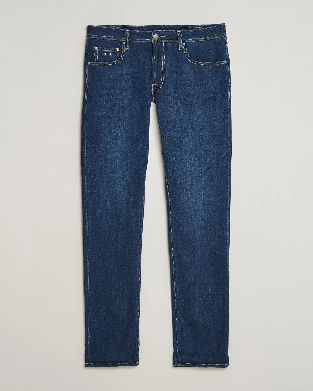 Tramarossa Michelangelo Western Badge Stretch Jeans Mid Blue