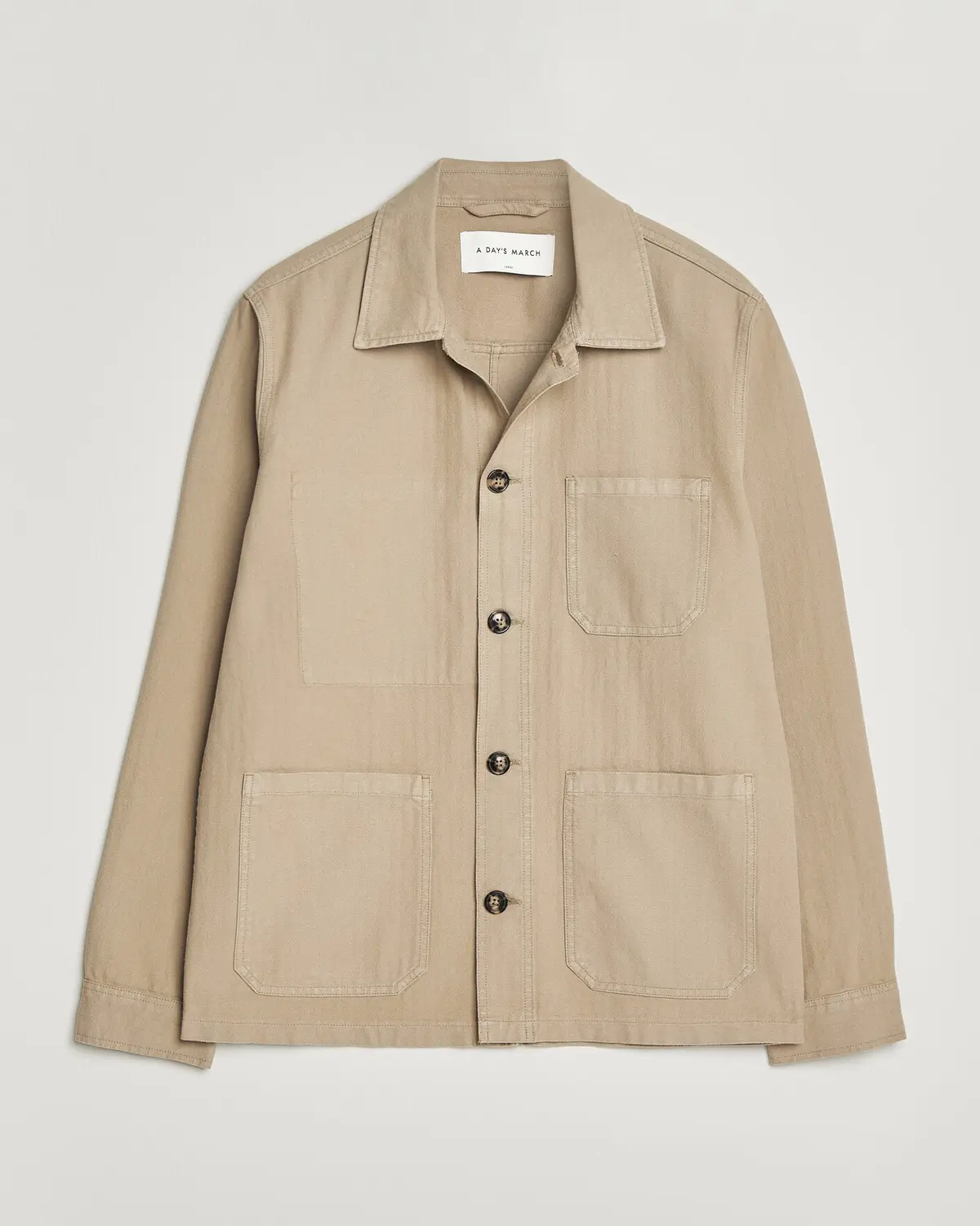 A Day's March Original Herringbone Overshirt Desert Taupe