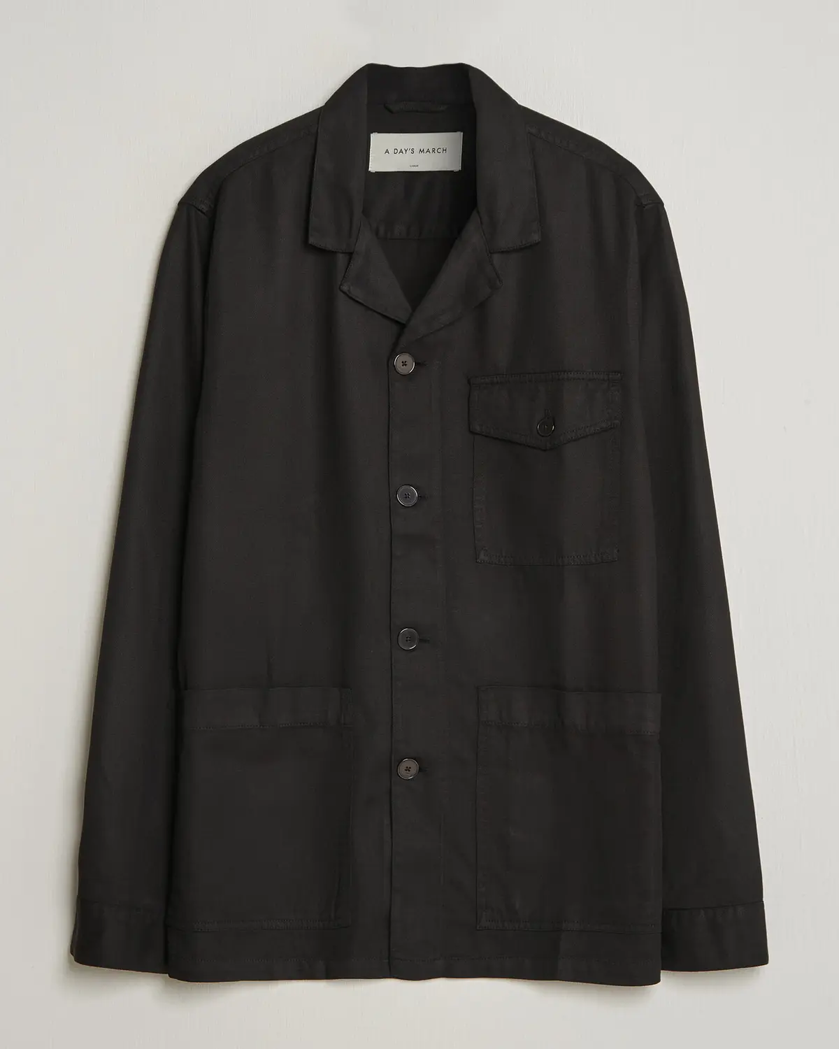 A Day's March Banagher Lyocell Overshirt Black