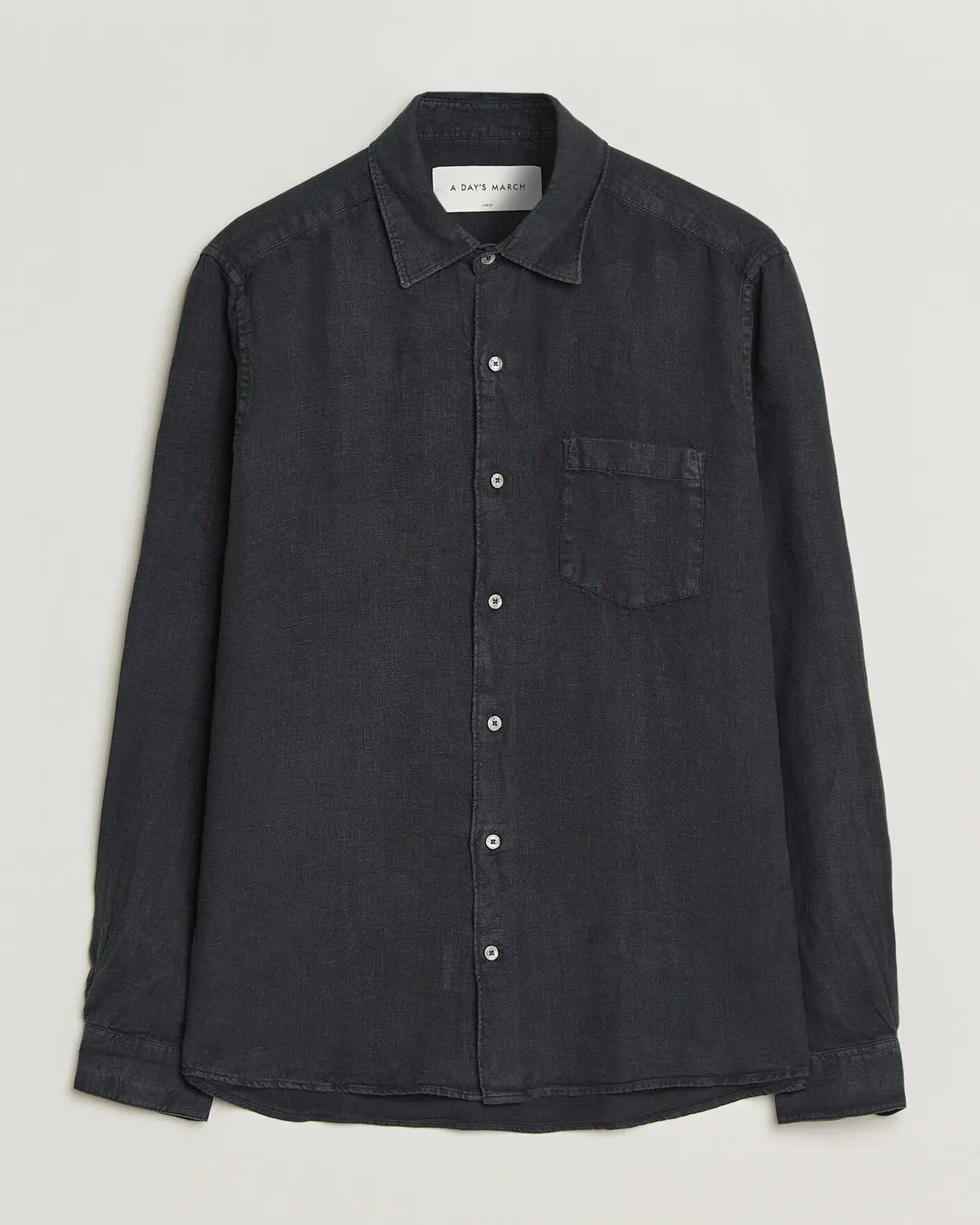 A Day's March Daintree Linen Shirt Off Black