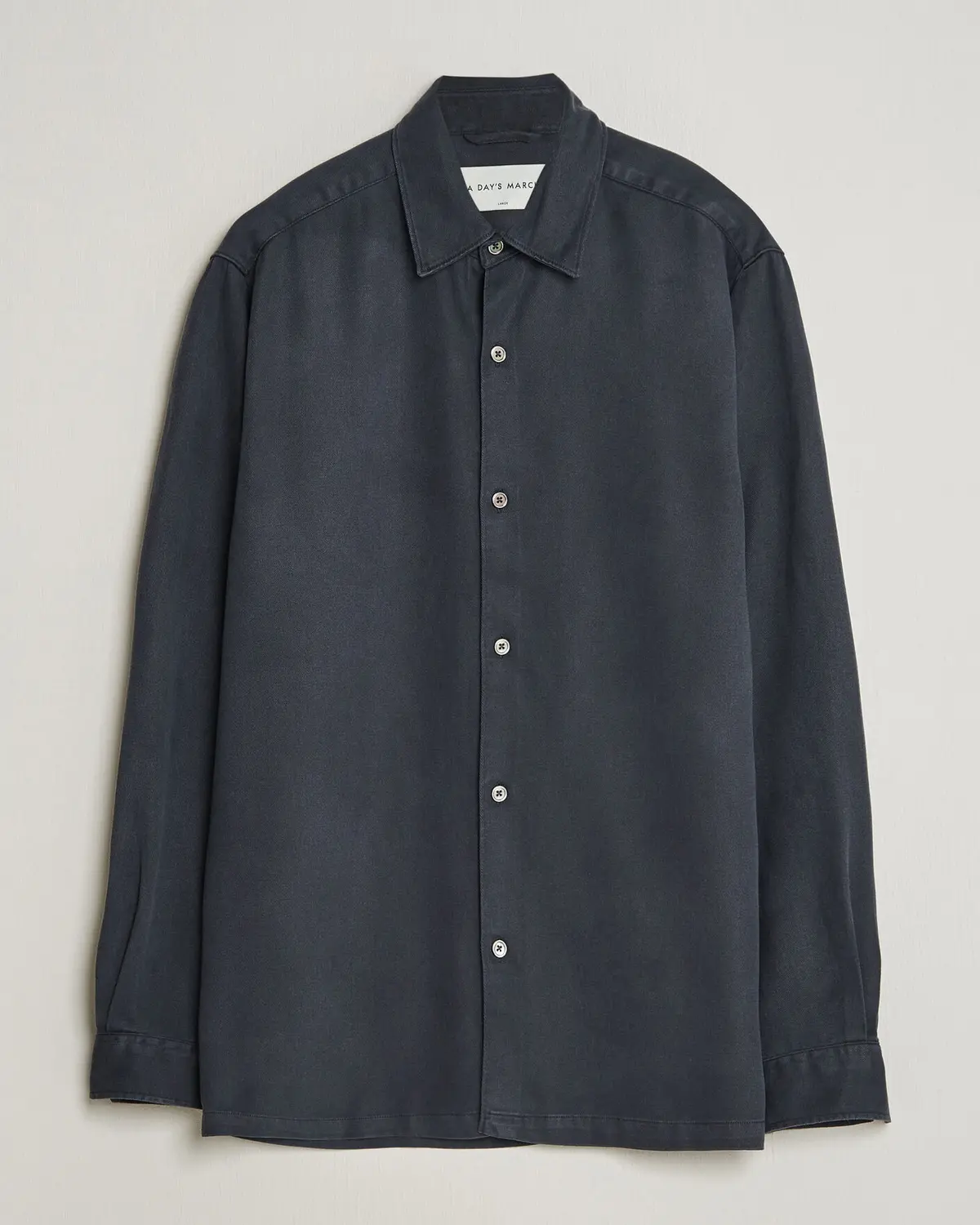 A Day's March Clean Cut Lyocell Shirt Navy