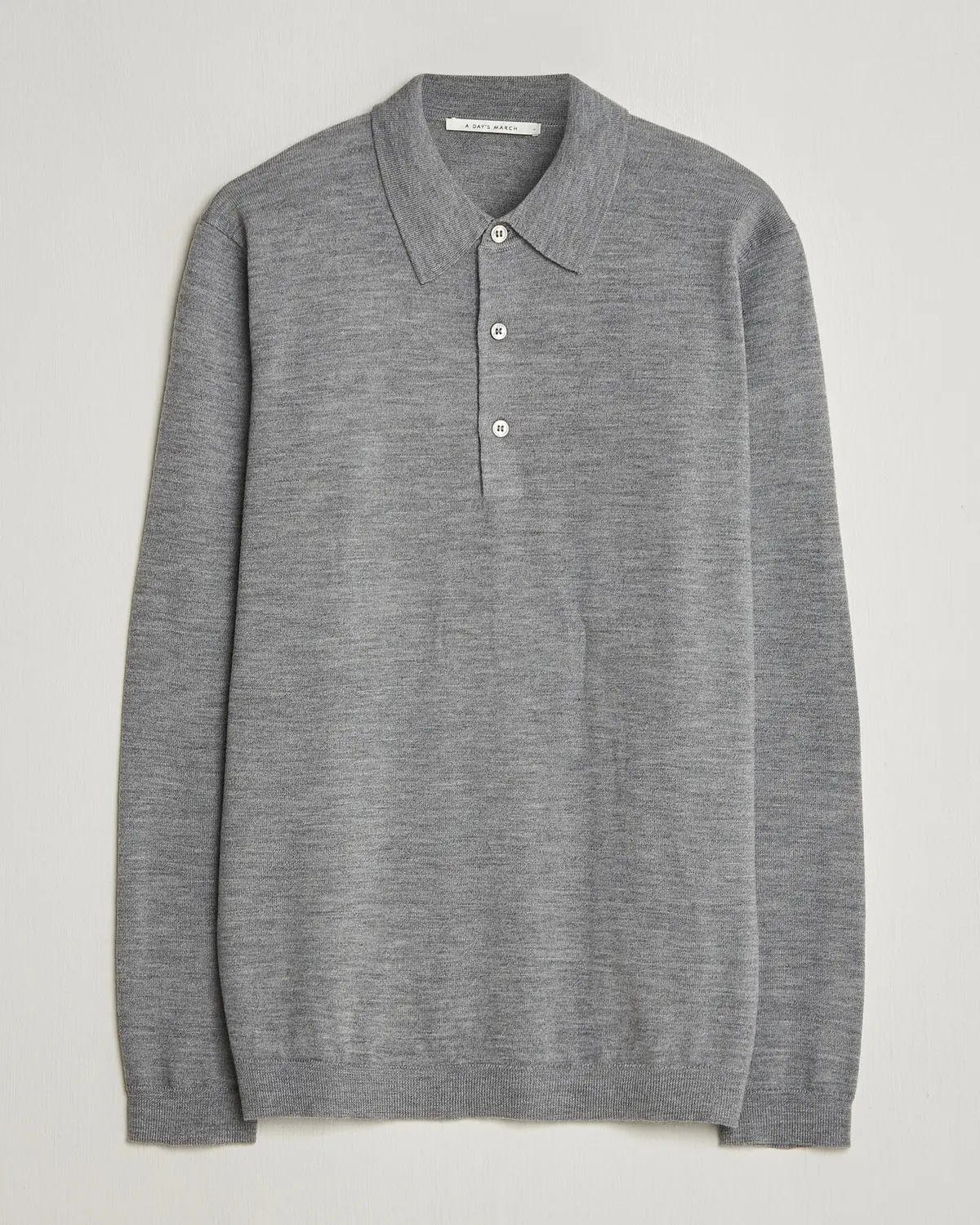 A Day's March Ambroz Merino Polo Grey Melange