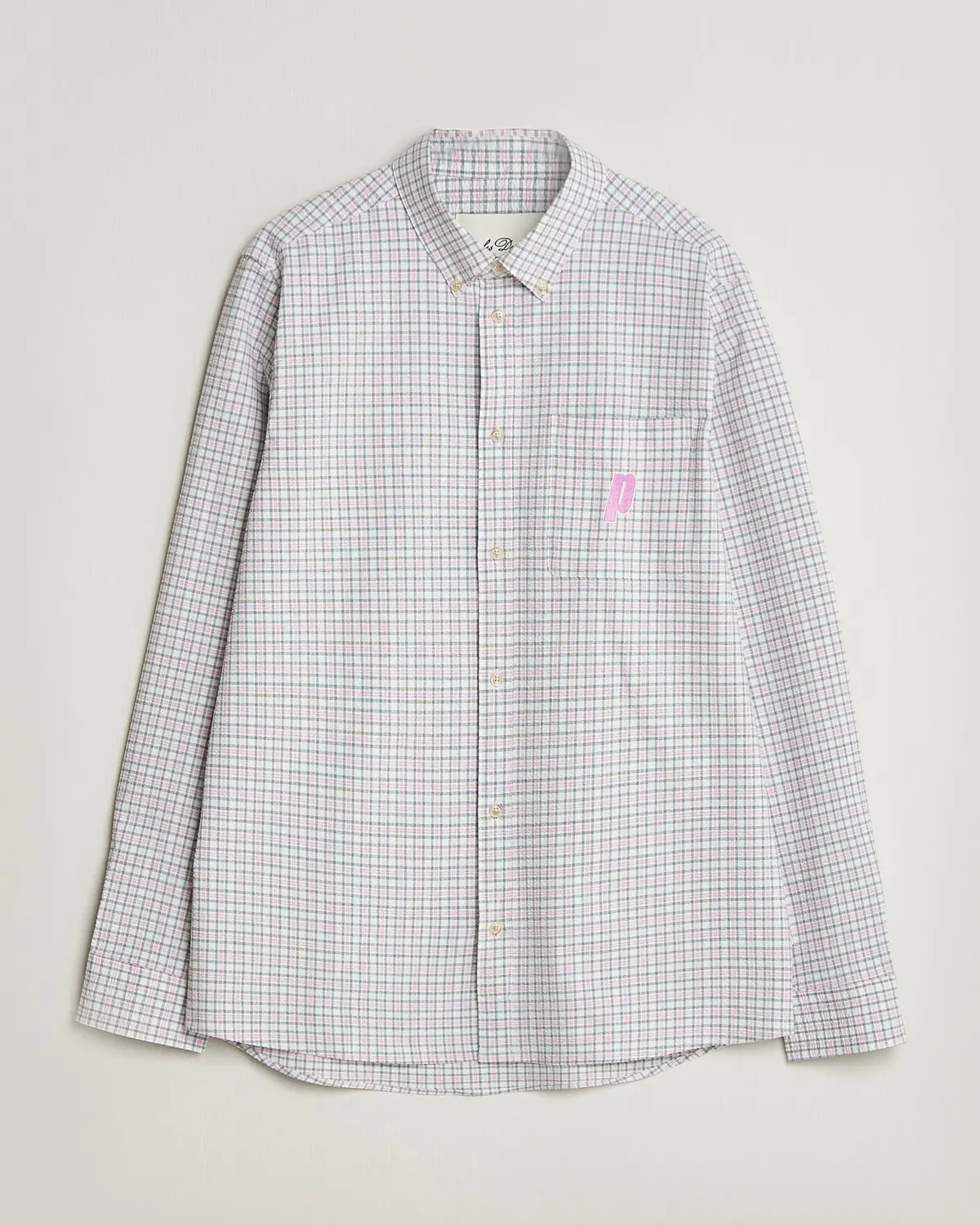 Les Deux Prince Seersucker Check Shirt Ivory