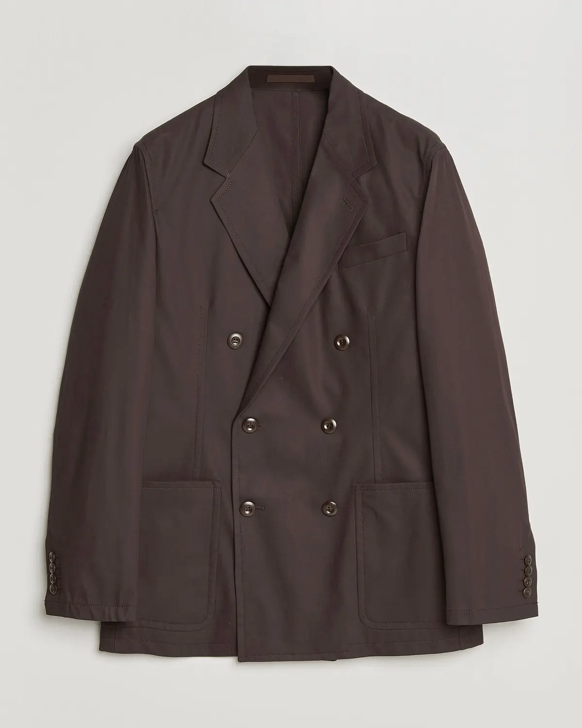 Filippa K Reese Cotton Double Breasted Blazer Dark Chocolate