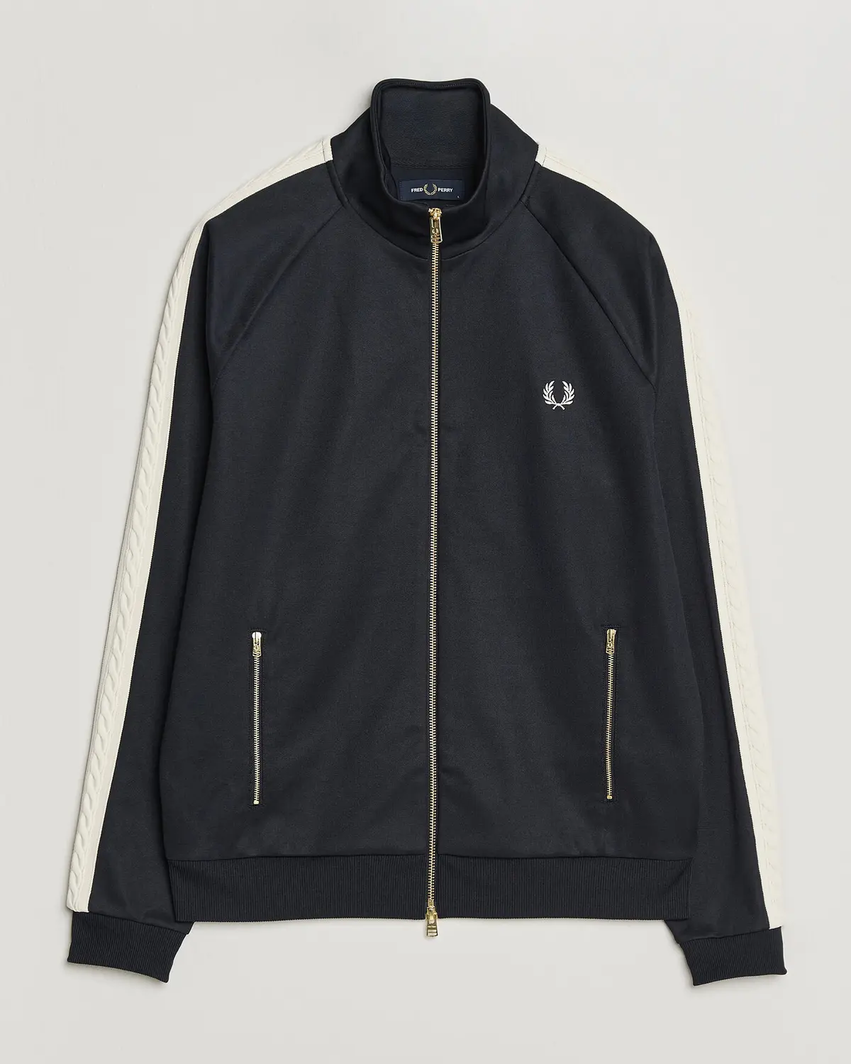 Fred Perry Cable Taped Track Jacket Navy