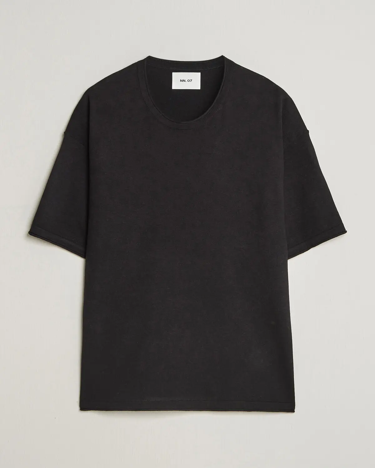 NN07 Ryan Cotton/Linen T-Shirt Black
