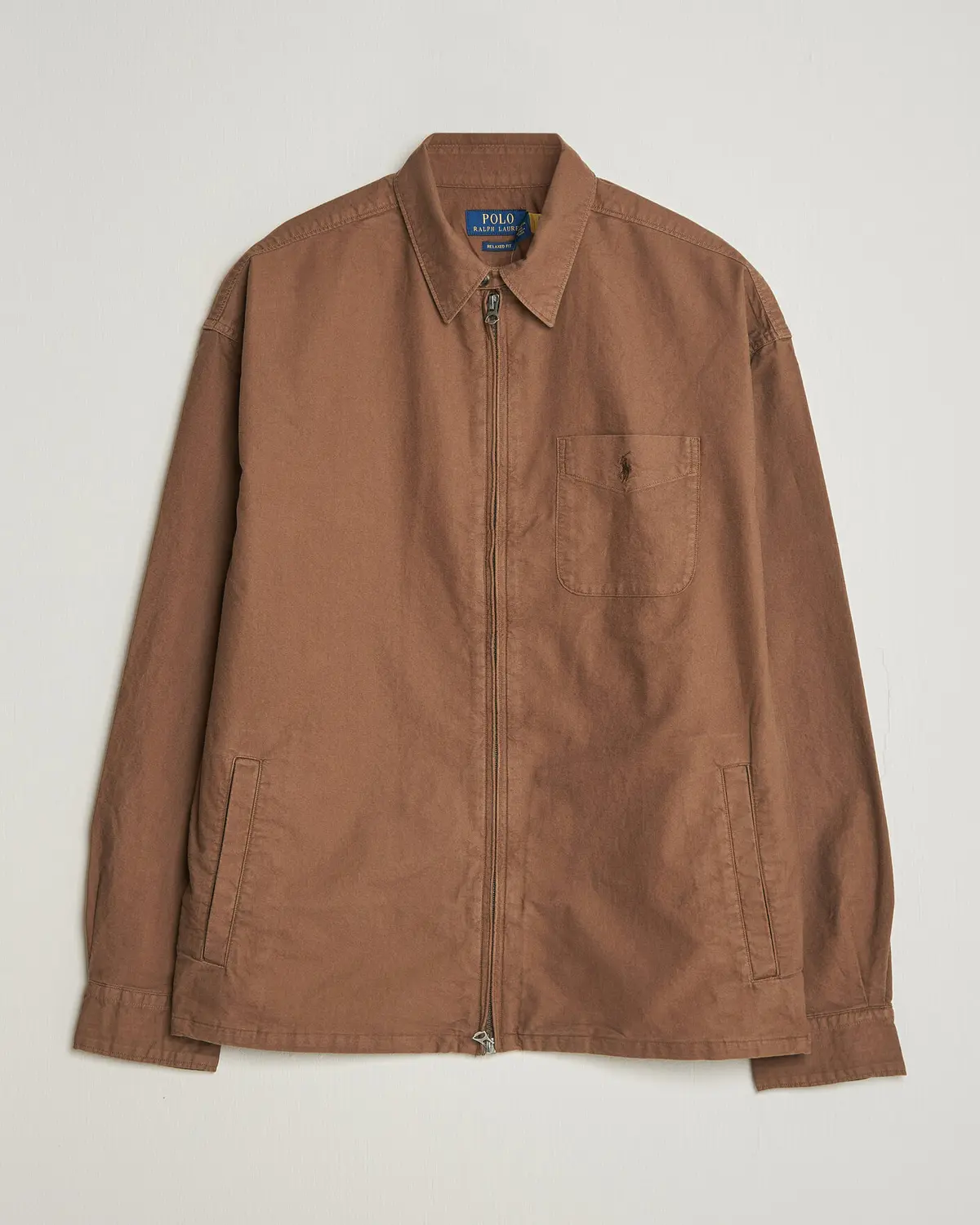 Polo Ralph Lauren Osaca Oxford Zip Overshirt Chestnut