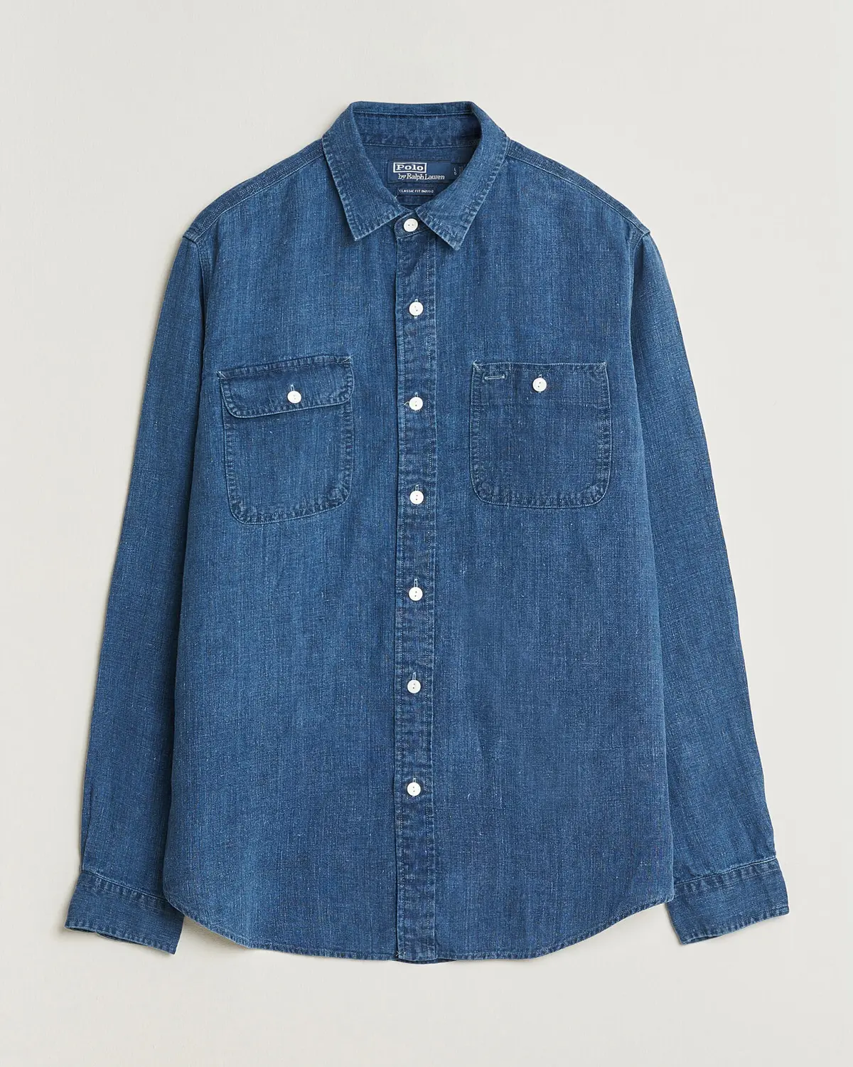 Polo Ralph Lauren Indigo/Linen Western Shirt Medium Wash