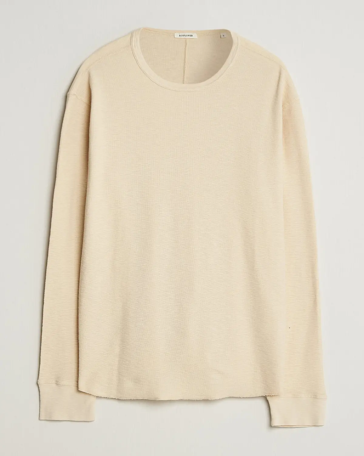 Sunflower Long Sleeve Waffle Tee Beige