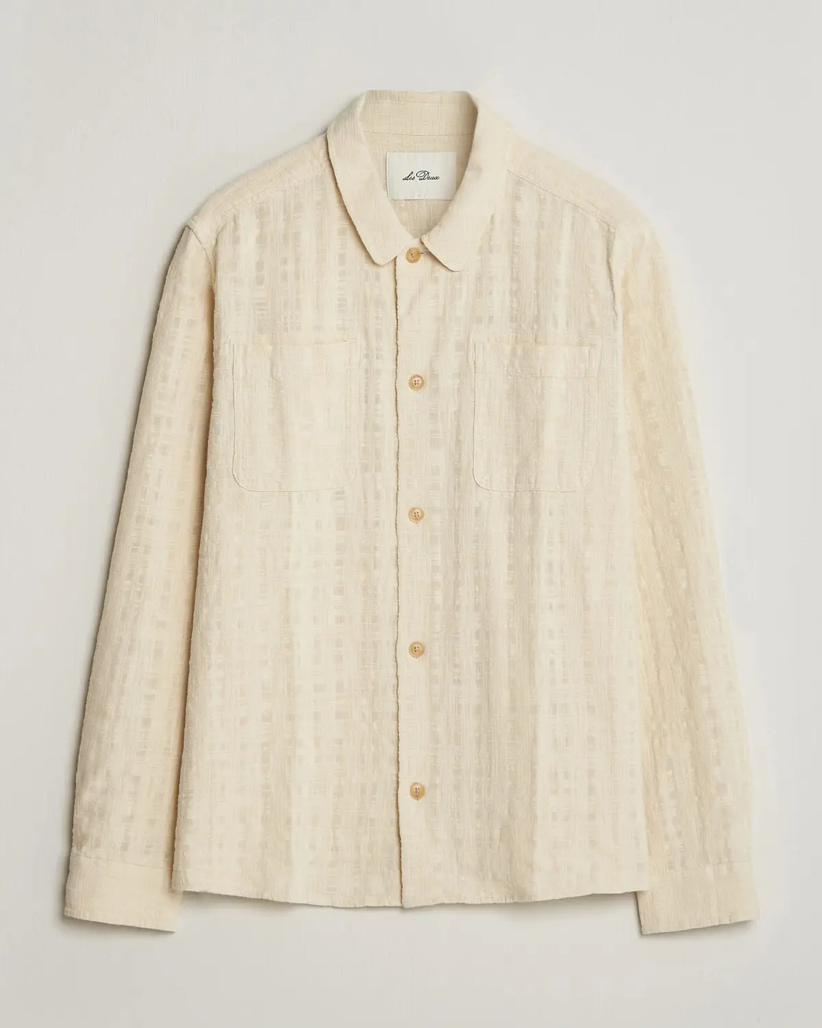 Les Deux Textured Slub Overshirt Ivory