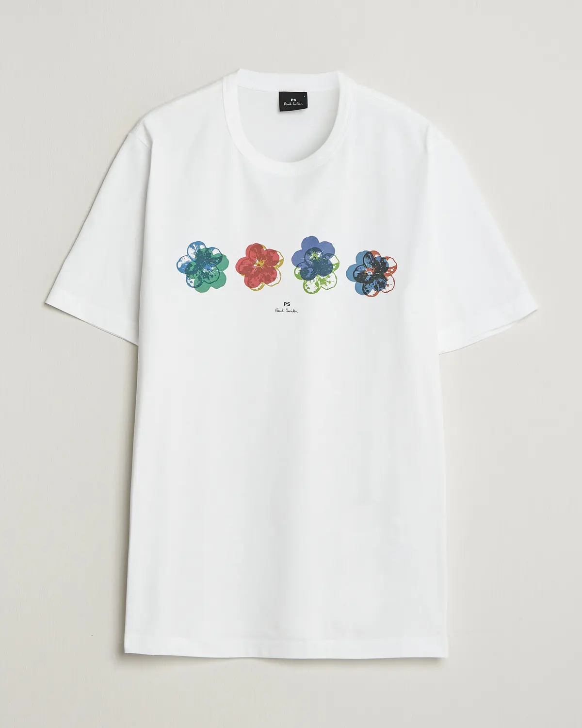 PS Paul Smith Flower Crew Neck T-Shirt White
