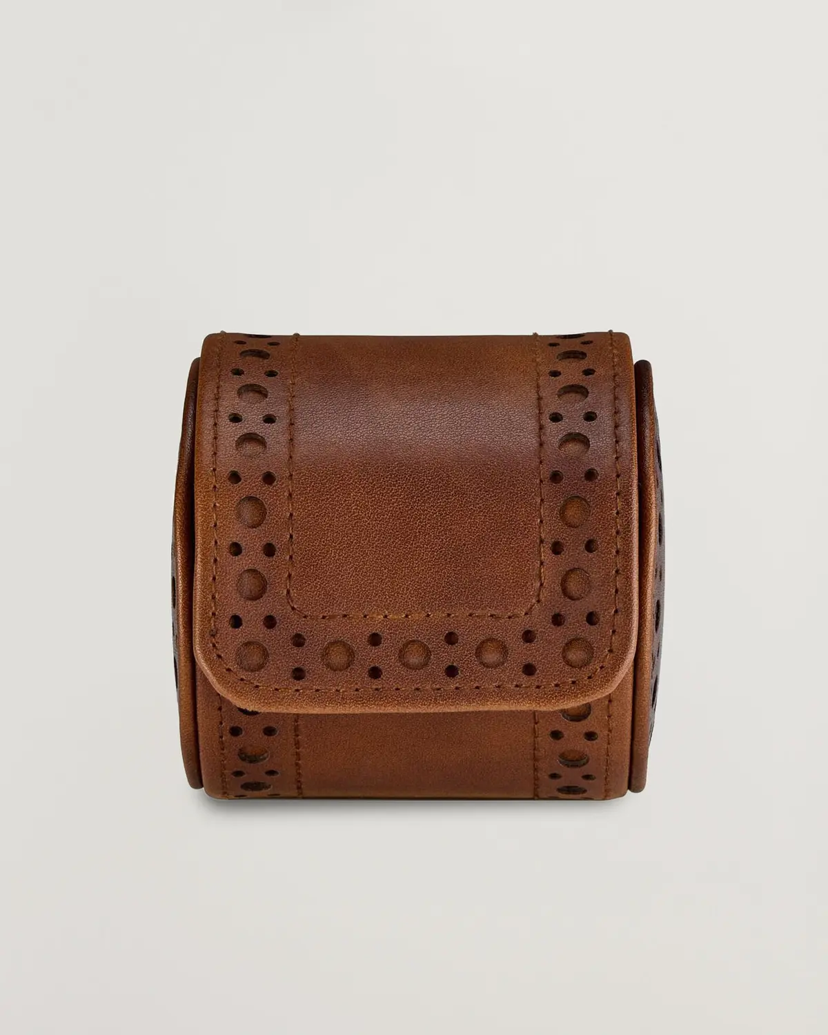 WOLF Brouge Single Watch Roll Burnished Brown