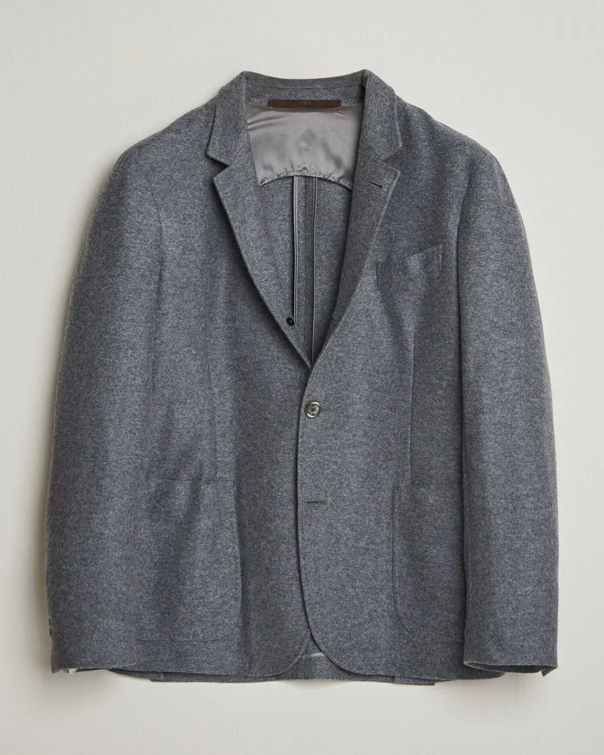 Fedeli Cashmere Flannel Jacket Grey Melange