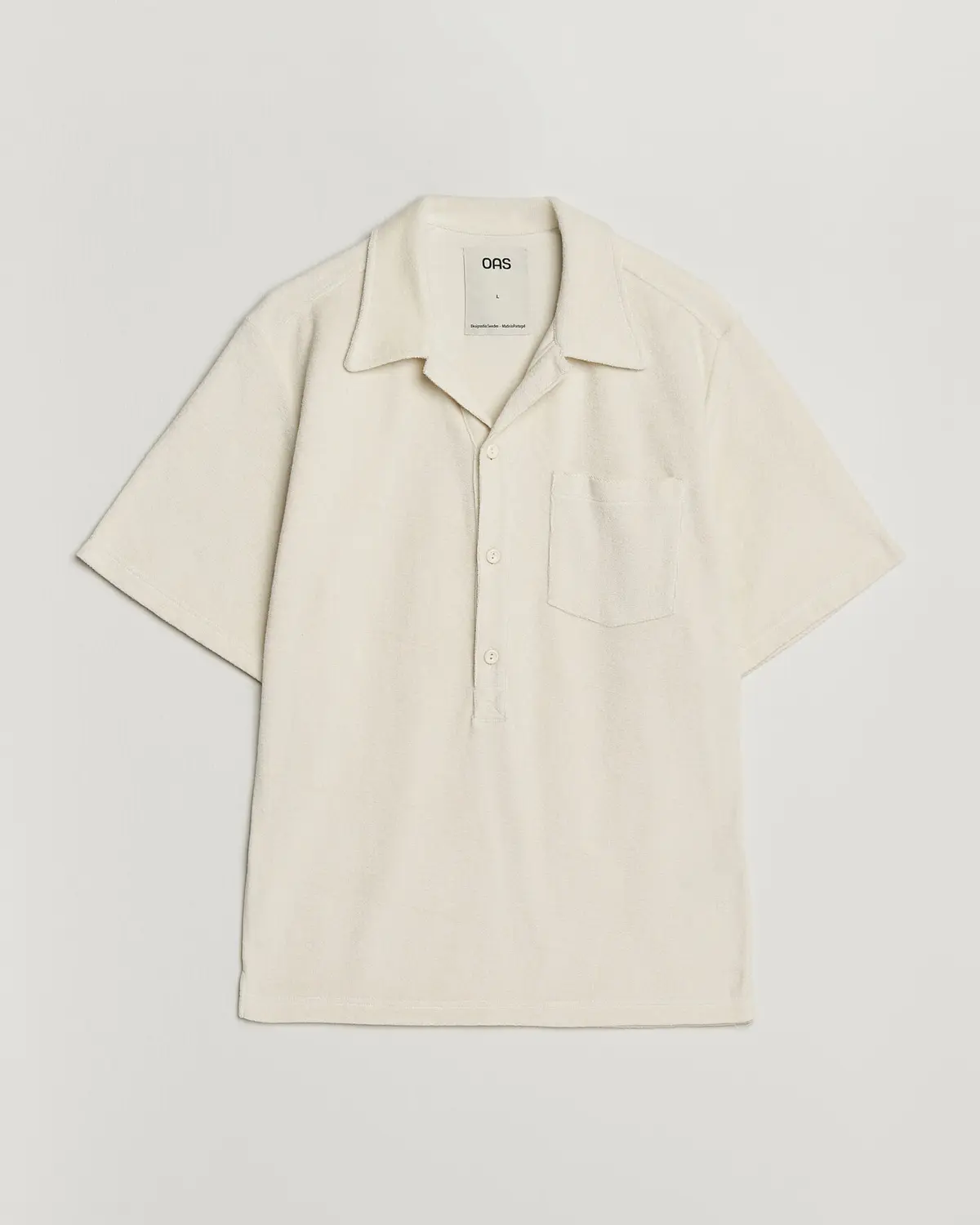 OAS Novo Regular Fit Terry Polo Ecru