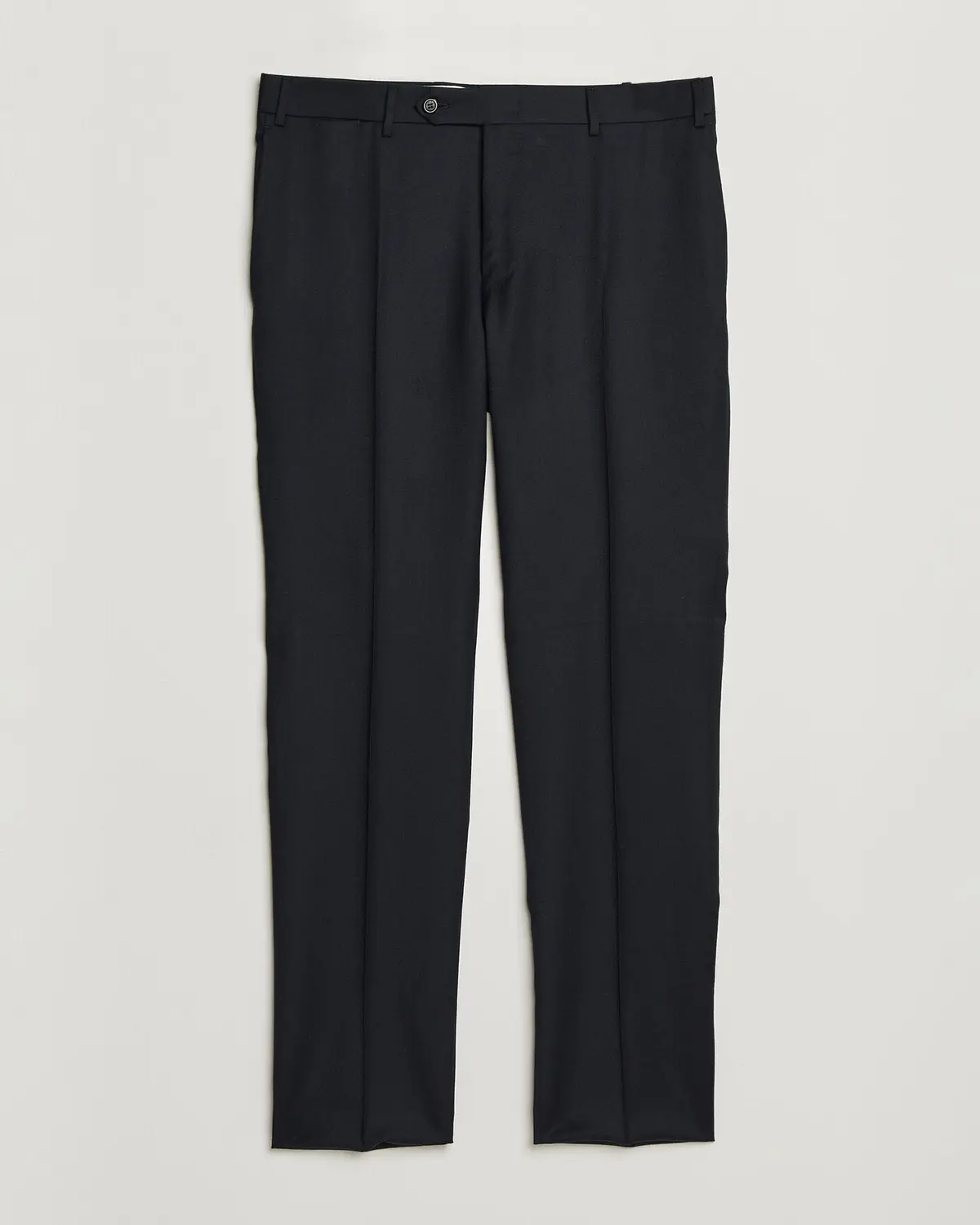 Canali Slim Fit Flannel Trousers Navy