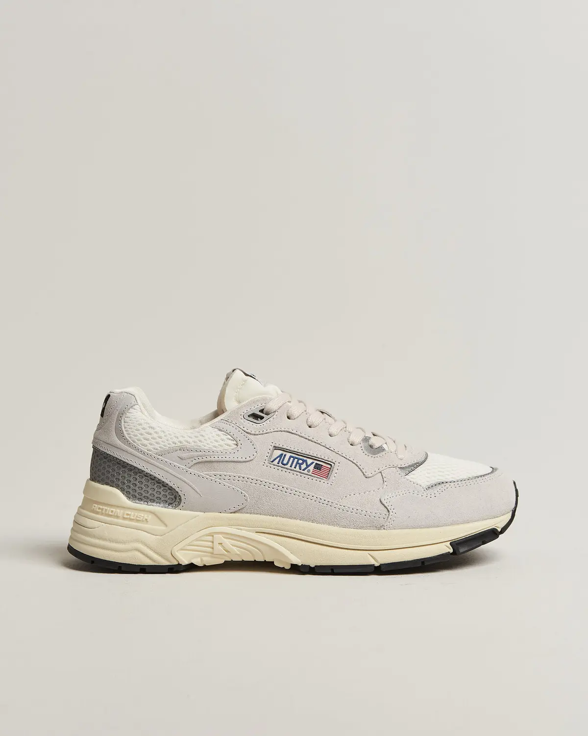 Autry Hyperway Low Suede Running Sneaker Light Grey