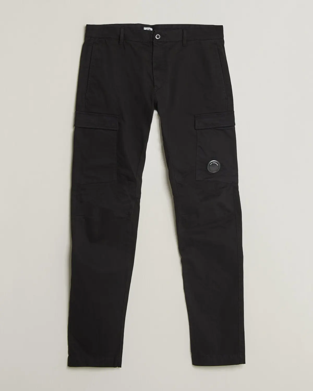 C.P. Company Stretch Satin Lens Cargo Pants Black