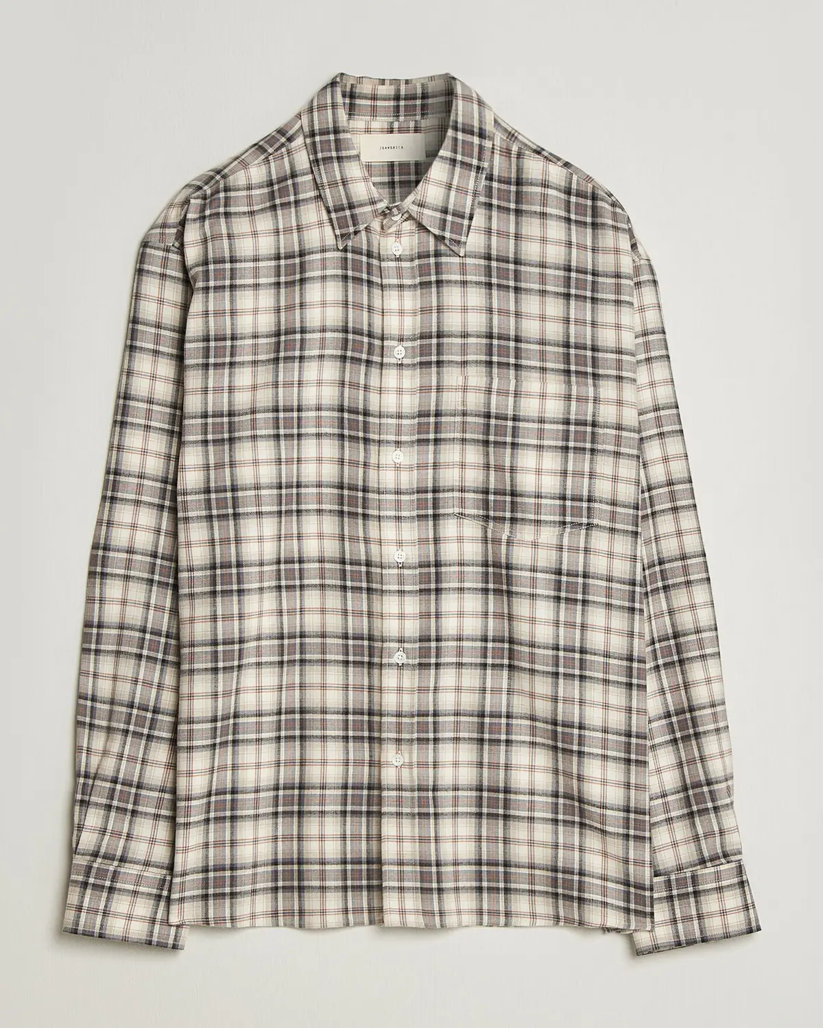 Jeanerica Byron Checked Flannel Shirt Brown