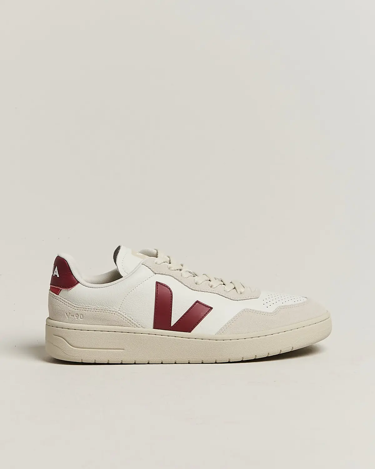 Veja V-90 Sneaker White/Marsala Natural