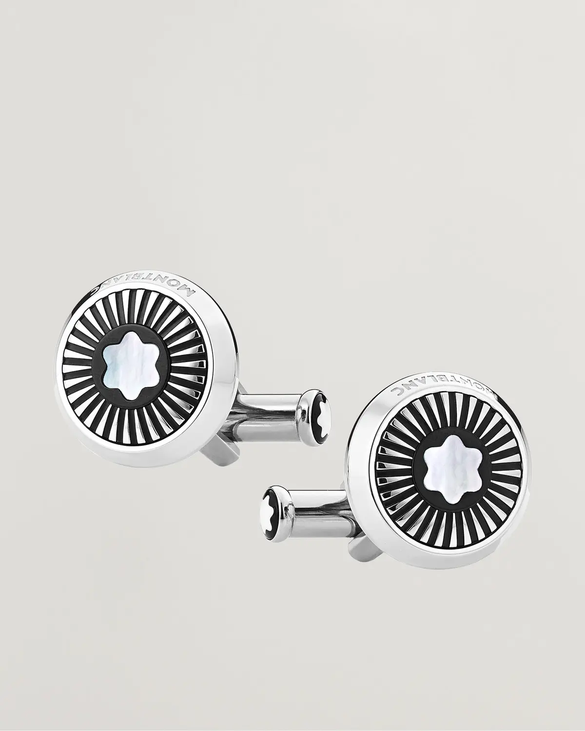 Montblanc Ray Pattern Mother-of-Pearl Snowcap Cufflinks 