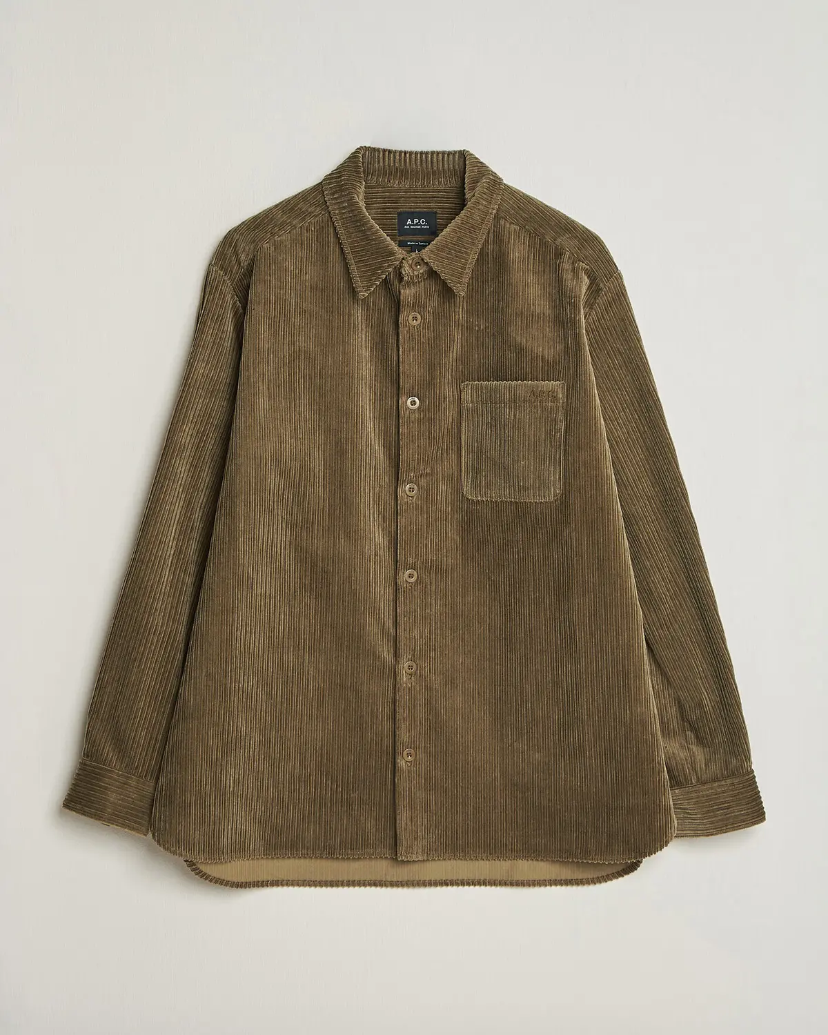 A.P.C. Mateo Corduroy Overshirt Taupe