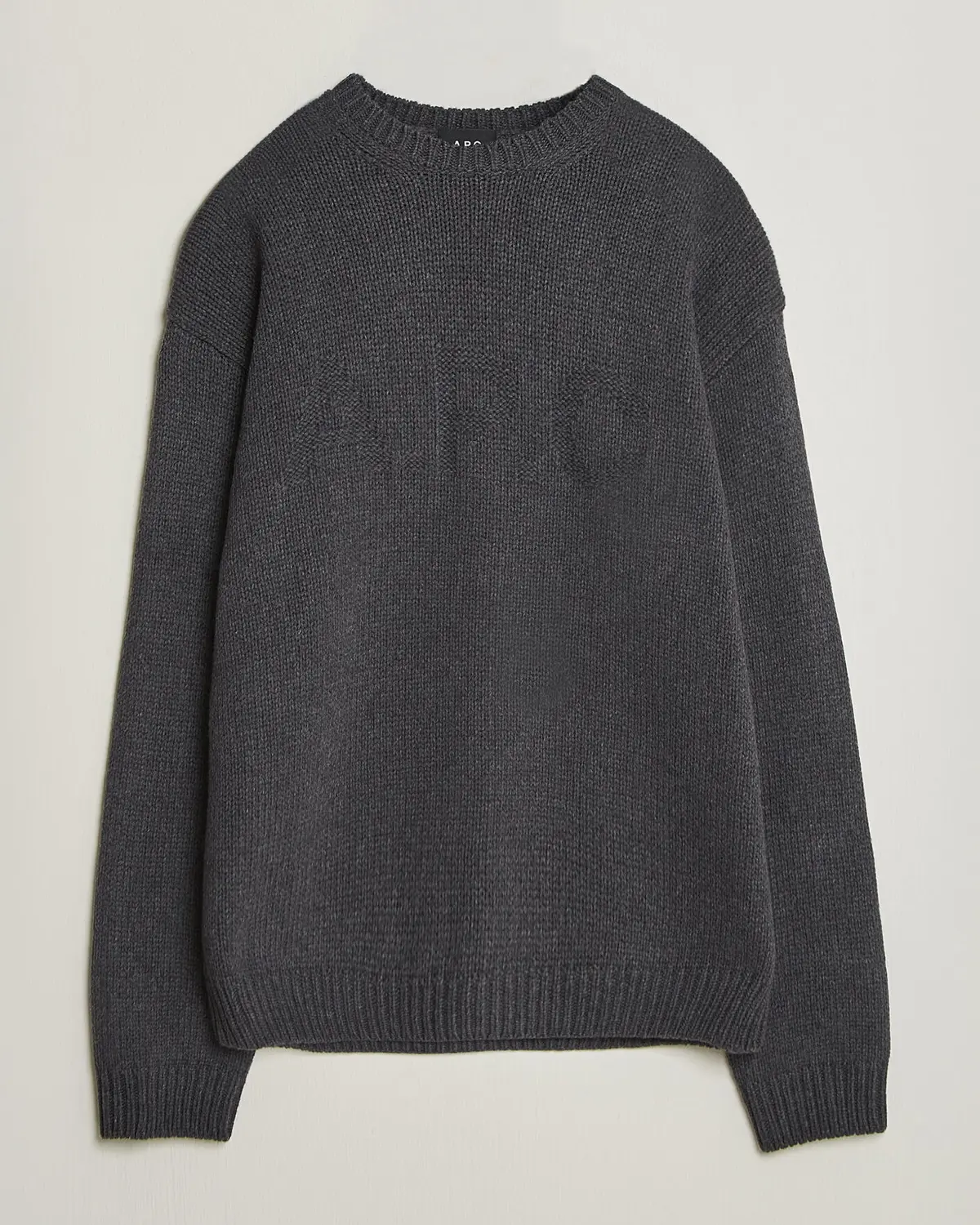 A.P.C. George Wool Knitted Sweater Anthracite Melange