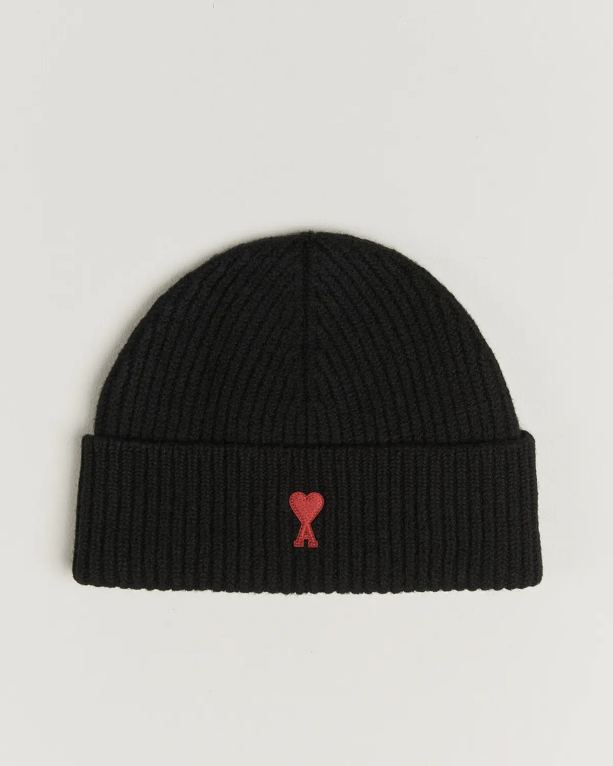 AMI Heart Logo Beanie Black
