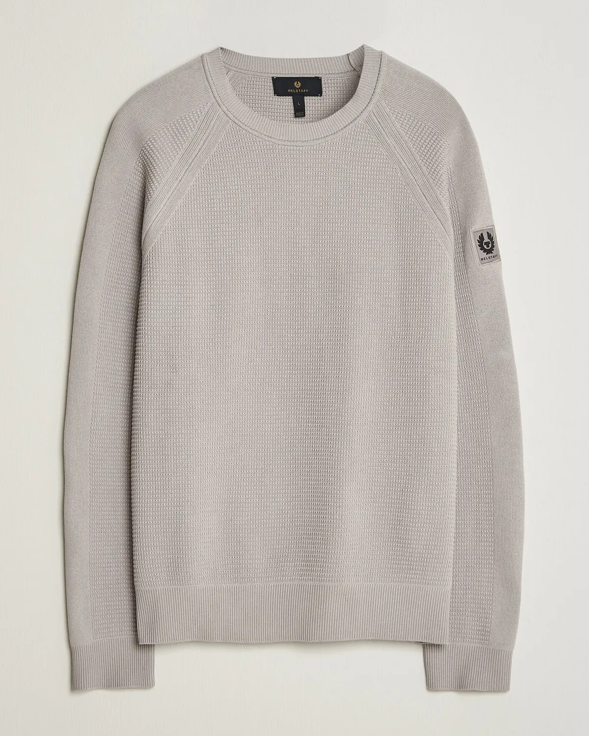 Belstaff Bradwell Cotton Knitted Crew Neck Concrete