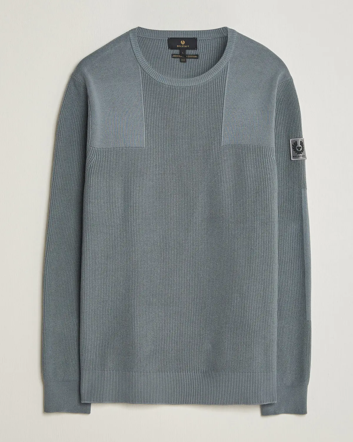 Belstaff Commander Knitted Crew Neck Atlantic Grey
