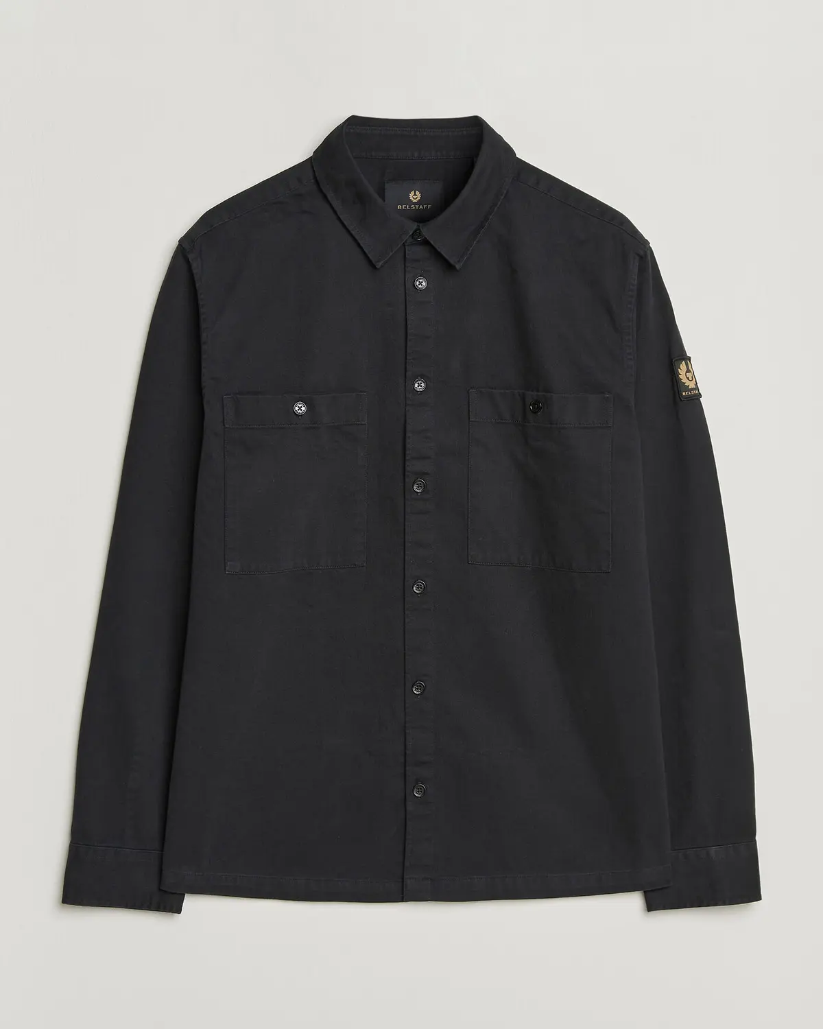 Belstaff Outpost Cotton Herringbone Overshirt Black