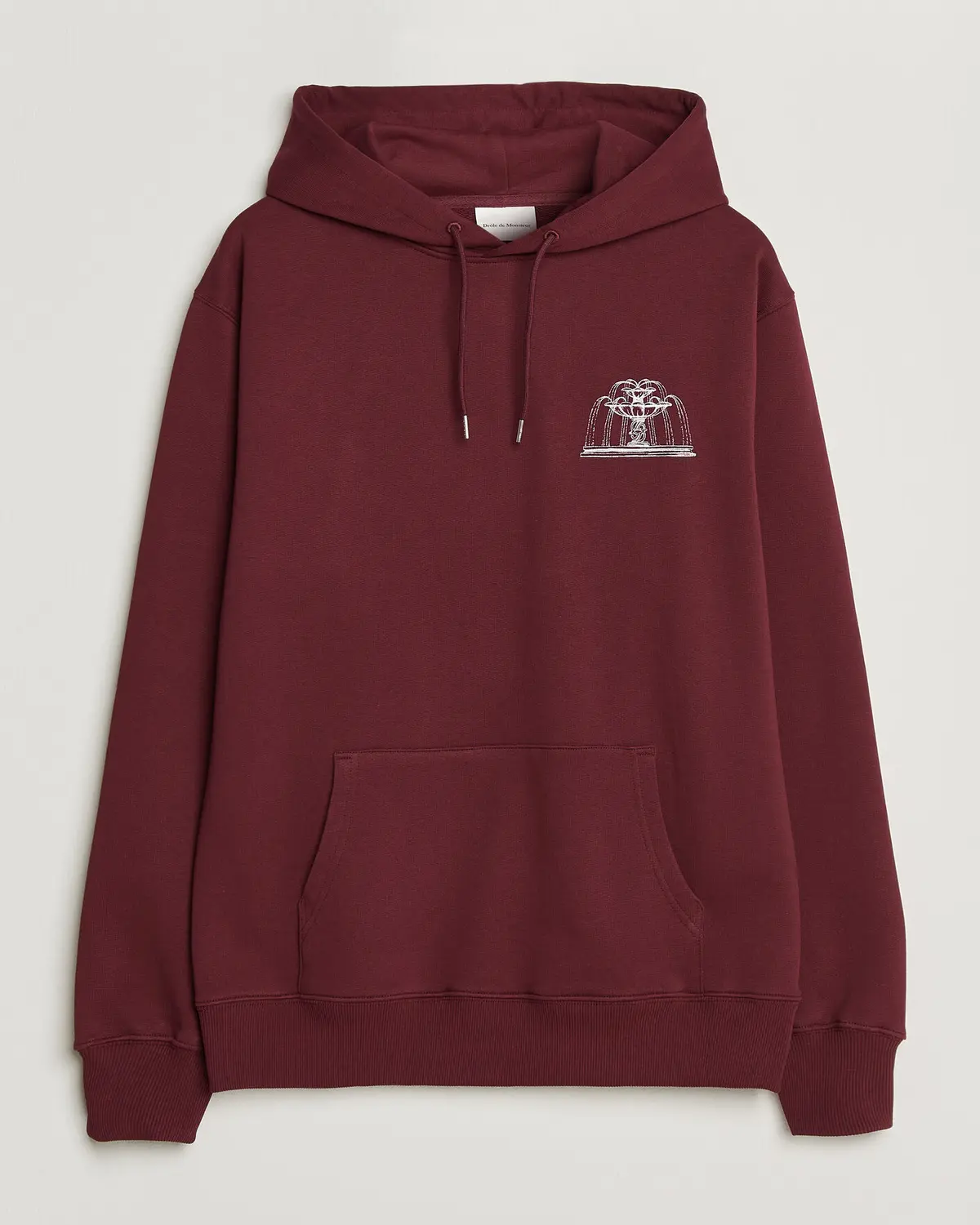 Drôle de Monsieur Fountain Printed Hoodie Burgundy