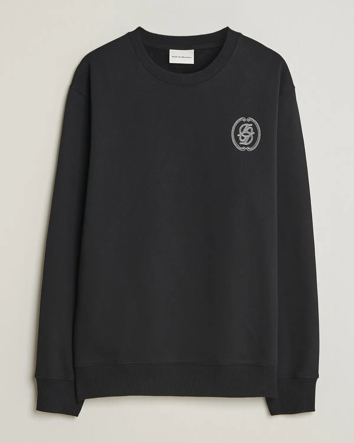 Drôle de Monsieur Mirror D Embroidered Sweatshirt Black