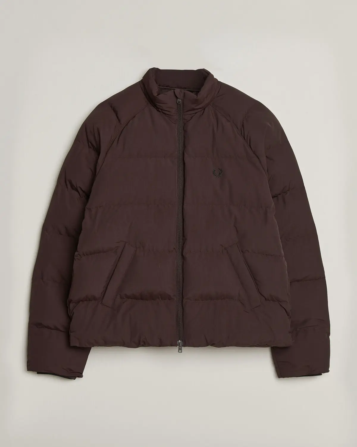 Fred Perry Raglan Sleeve Padded Jacket Rich Brown