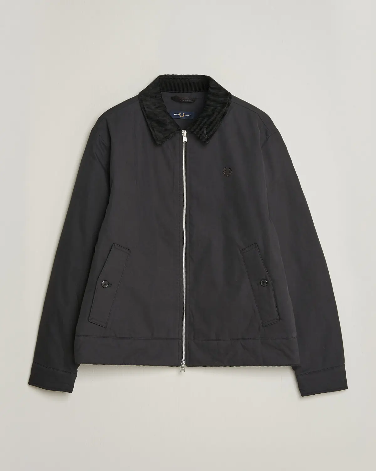Fred Perry Cotton Caban Jacket Black