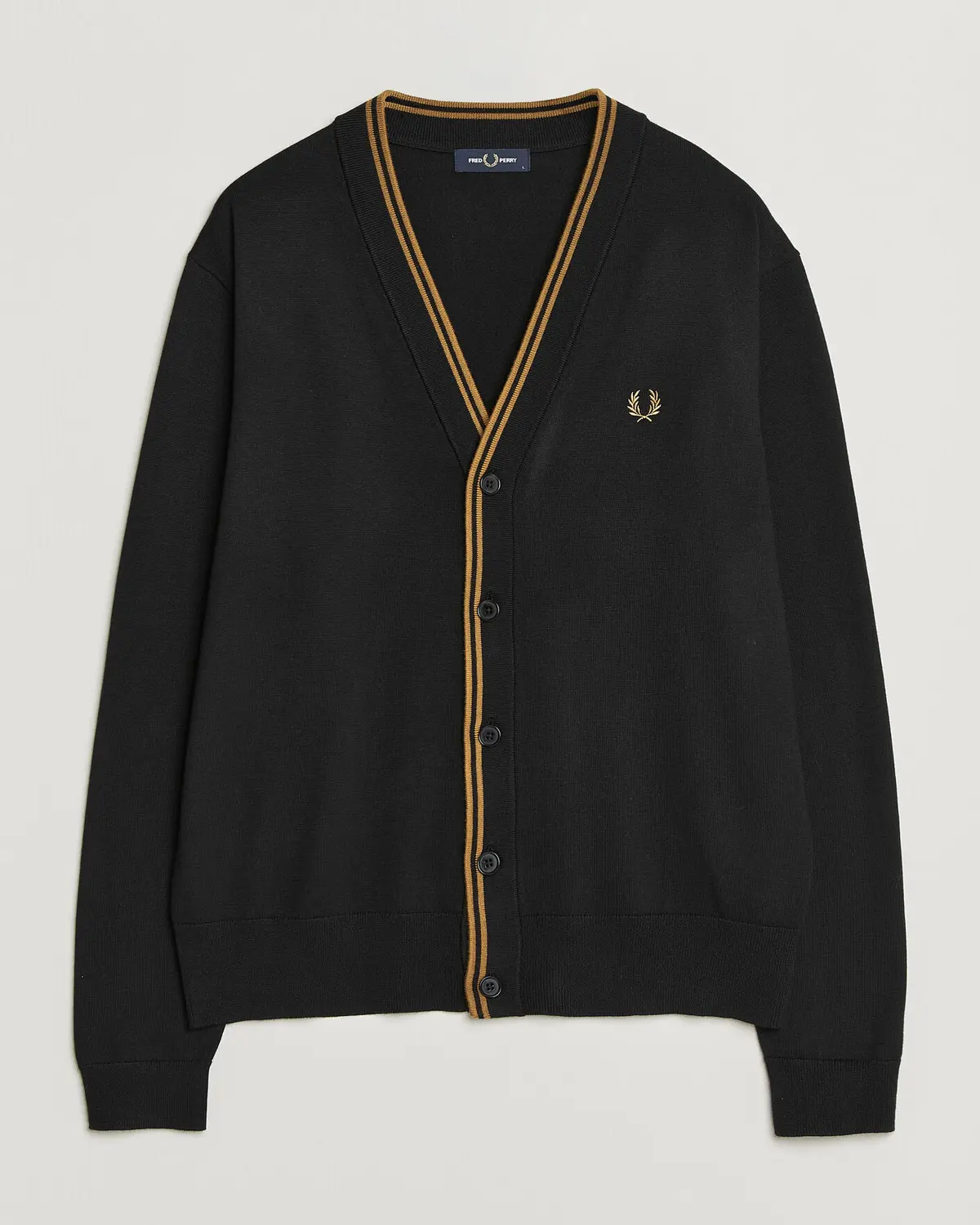 Fred Perry Classic Knitted Cardigan Black
