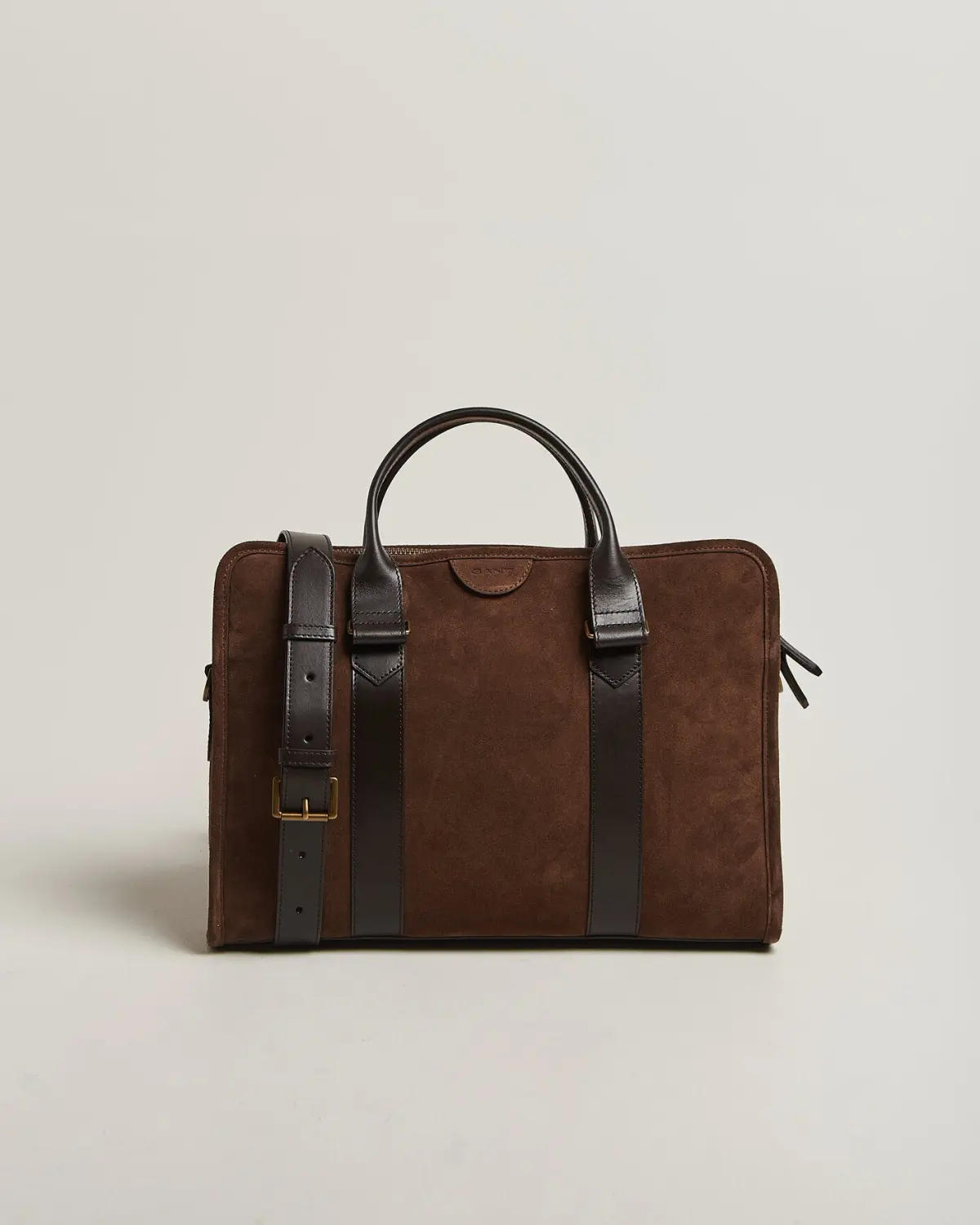 Gant Suede Commuter Bag Soil Brown