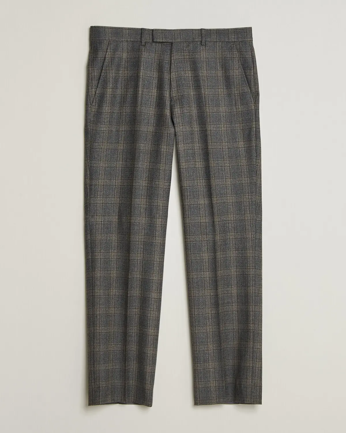 Gant Wool Glencheck Suit Trousers Ceramic Grey