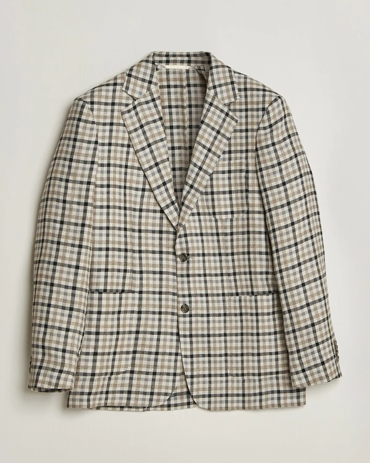 Gant Wool/Linen Checked Blazer Cream