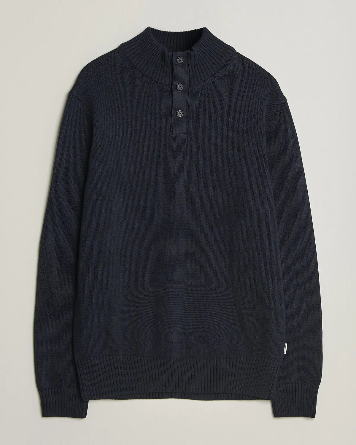 Gant Supima Cotton Half Buttoned Neck Evening Blue