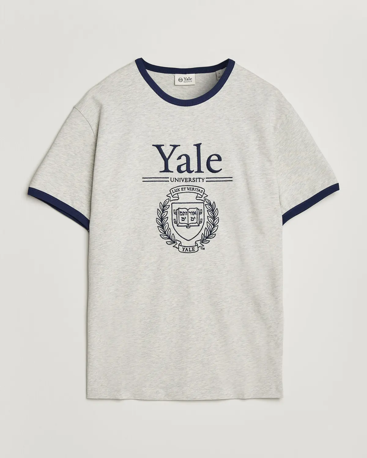 Gant YALE Crew Neck T-Shirt Grey Melange