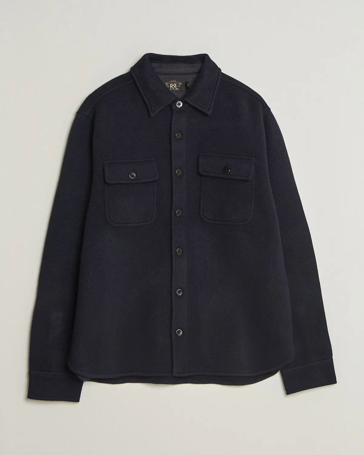 RRL CPO Cardigan Shirt Navy