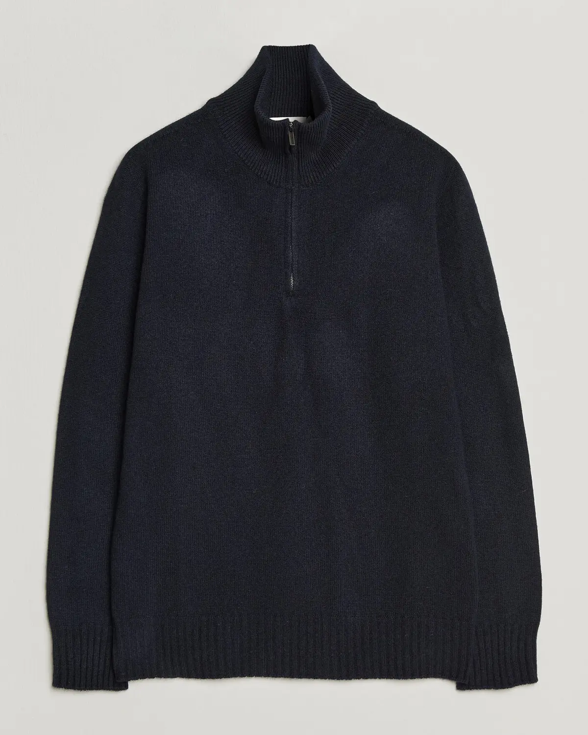 Altea Wool/Cashmere Half Zip Navy