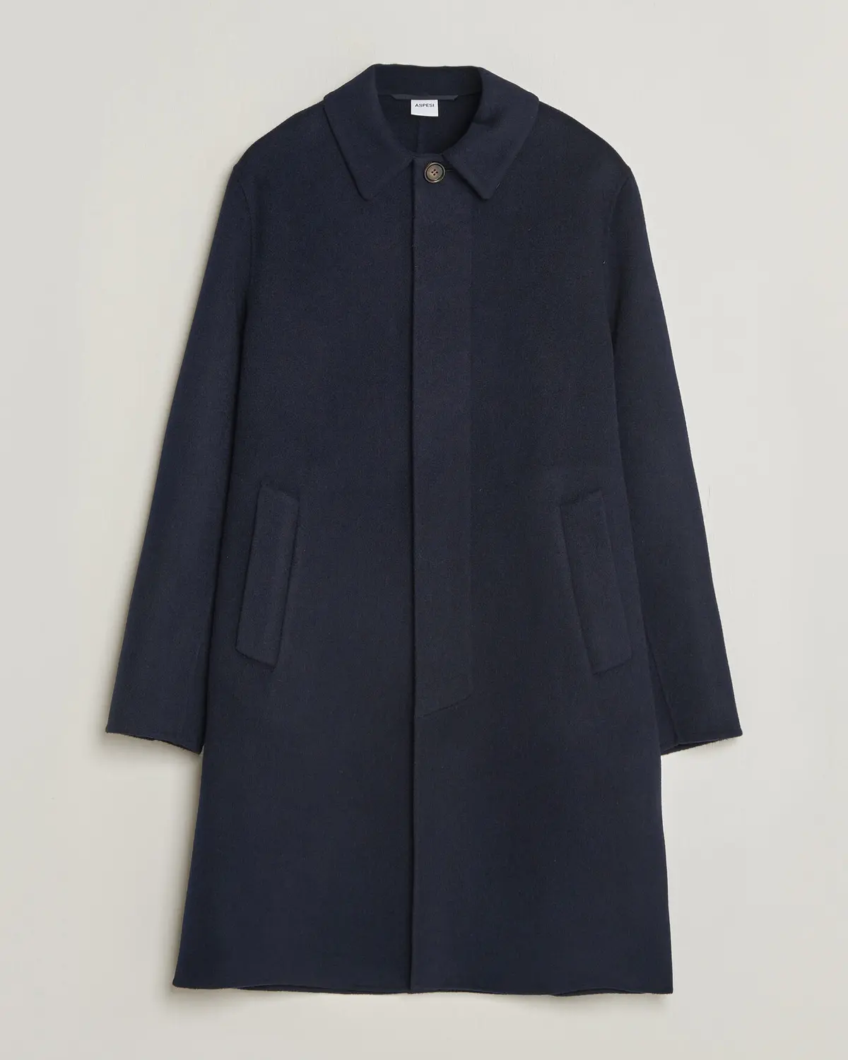 Aspesi Double Wool Coat Navy