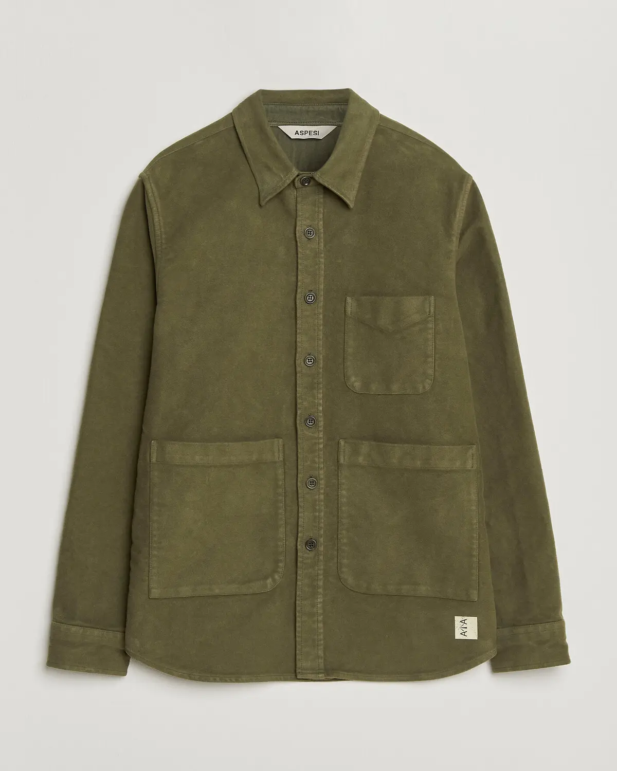 Aspesi Moleskine Utility Shirt Military