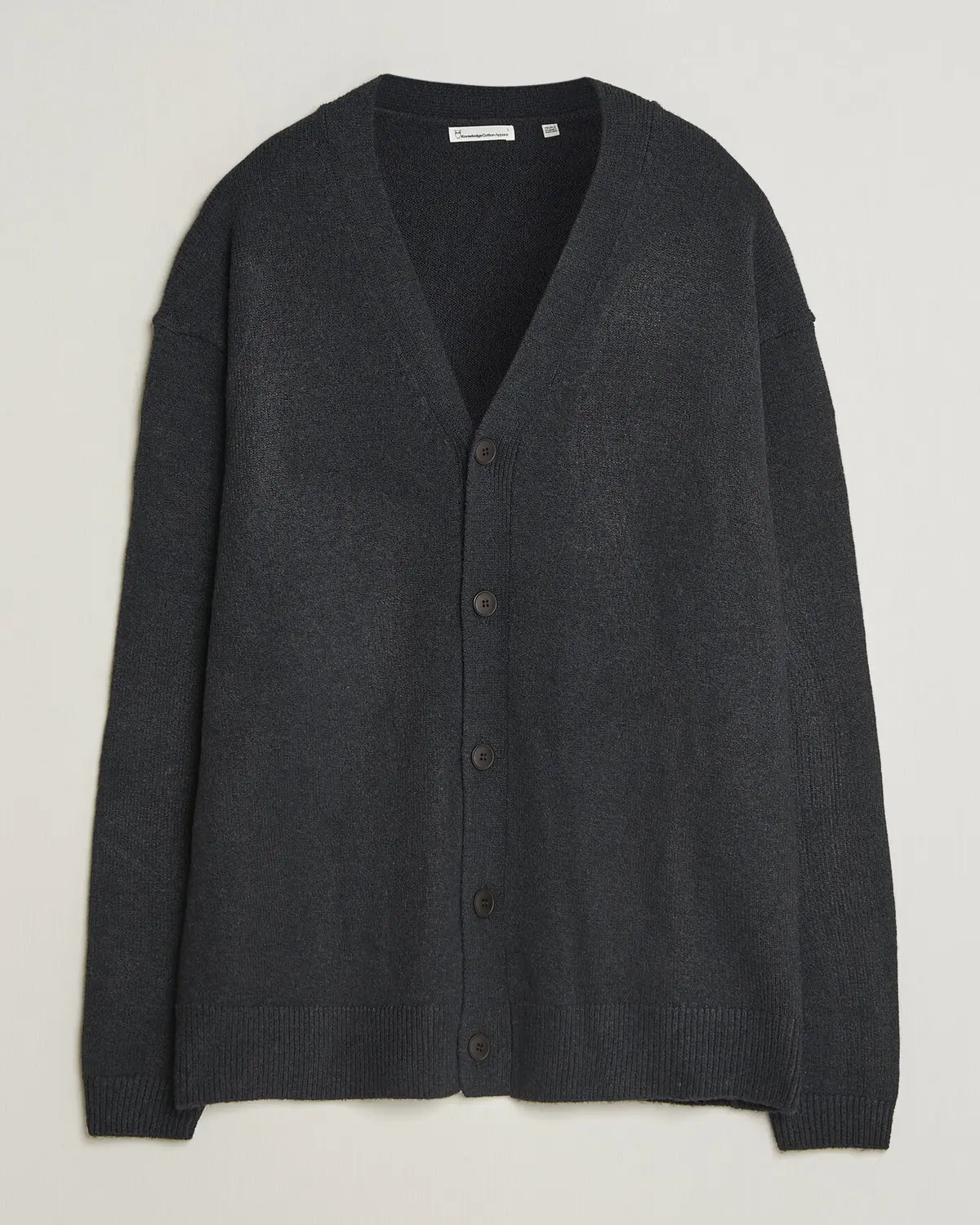 KnowledgeCotton Apparel Knitted Cardigan Black