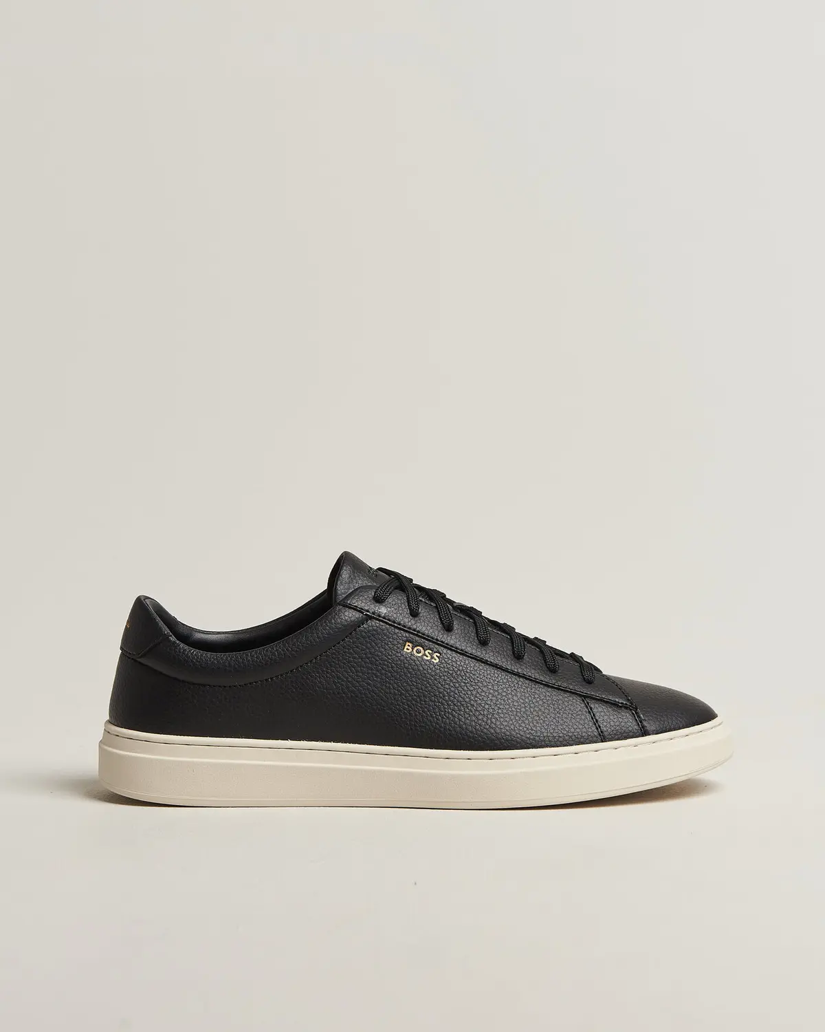 BOSS BLACK Kieran Grained Leather Sneaker Black
