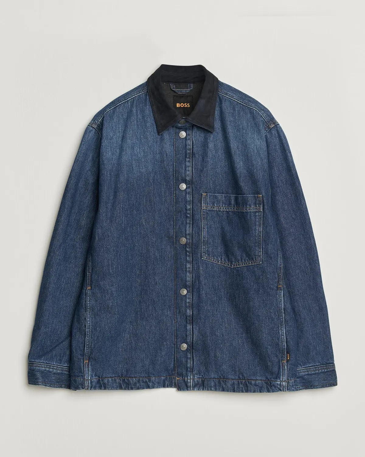 BOSS ORANGE Laredo Denim Overshirt Navy