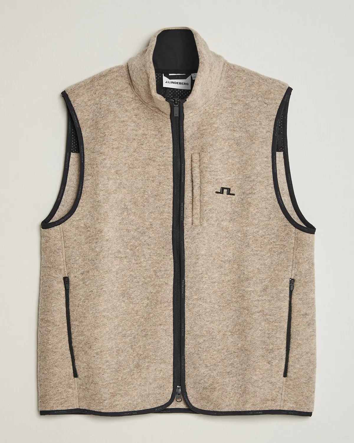 J.Lindeberg Duncan Wool Fleece Vest Moonbeam