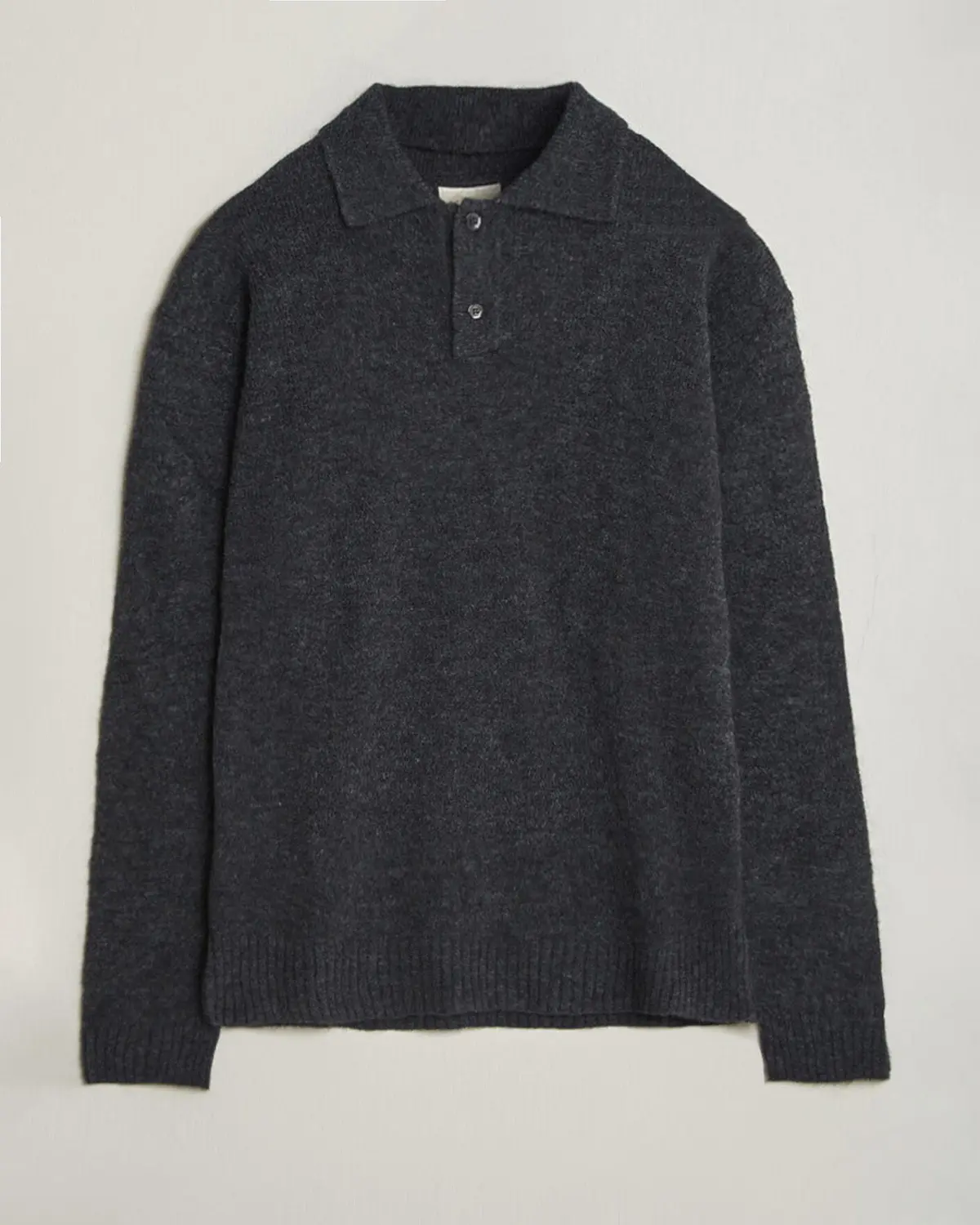 Forét Alpine Polo Knit Dark Grey Melange
